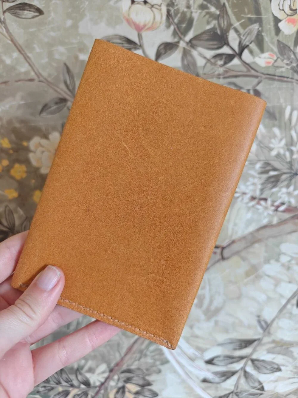 Parker Clay Addis Full-Grain Leather Passport Wallet Travel Rust Brown